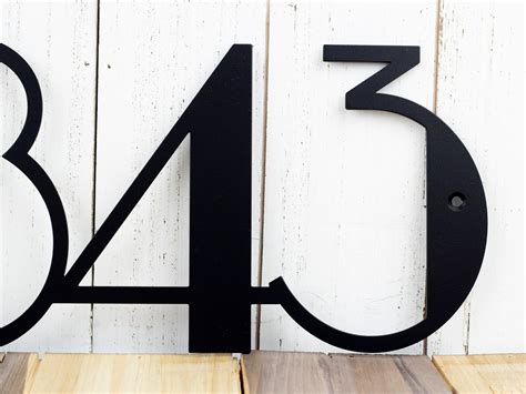 metal house numbers art deco|exterior house numbers modern.